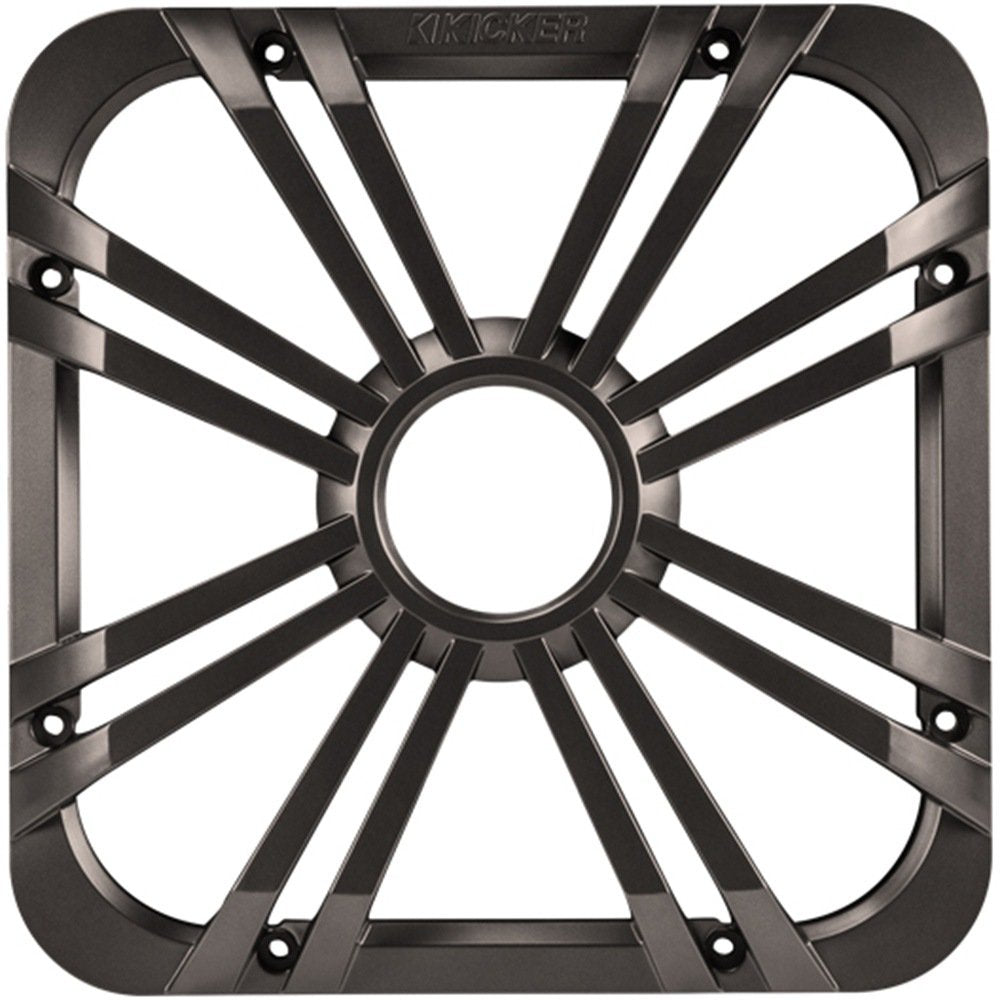 KICKER 12-inch (30cm) Square Subwoofer Grille for 11S12L7,LED, Charcoal