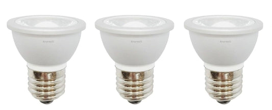 Anyray 3-LED 5W Light Bulbs HR16 120V E27 MR-16 JDR C Hood Lamp Short Neck E26 6000K (Cool White)