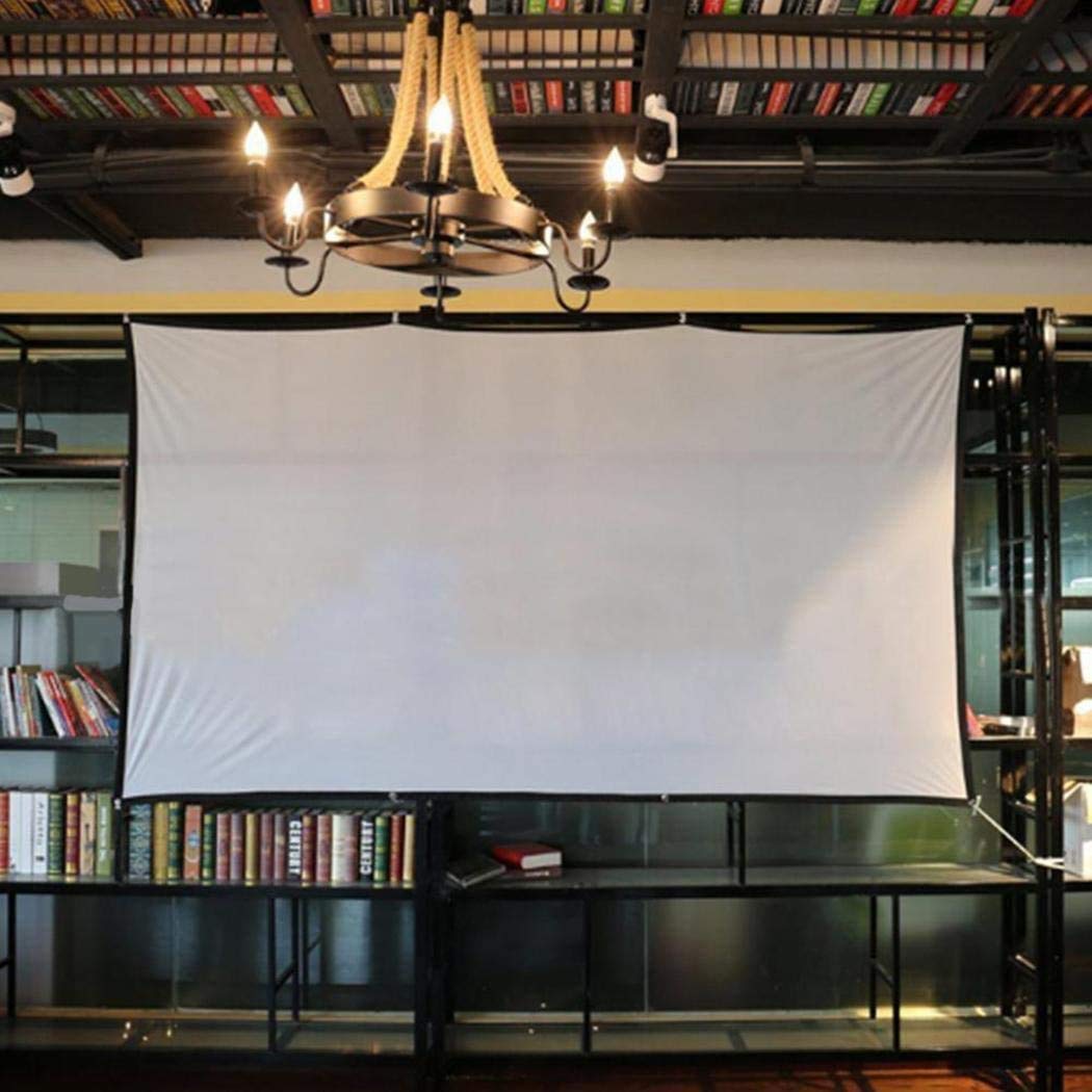 Jscreen 60 inch Projector Screen 16:9 HD Foldable Anti-Crease Portable Projection Movies Screen for Home Theater Outdoor Indoor Support Double Sided