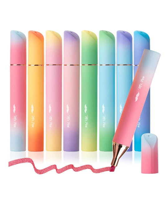 Mr. Pen- Glitter Highlighters, 8 Pack, Sunshine Colors