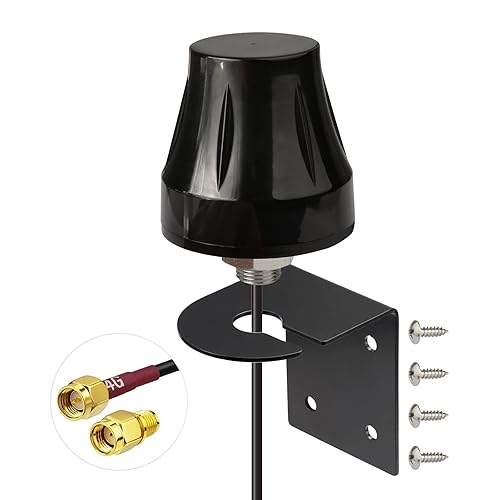 Bingfu 5dBi SMA Male Antenna Outdoor Fixed Bracket Wall Mount Waterproof Garage Door Gate Opener RP-SMA Antenna Extender