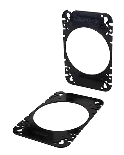 Scosche SA464 4x6” to 4" Car Speaker Adapters Compatible with Select 1976-07 Import and Domestic Vehicles - Adapter Spacers for Car Door and Dash