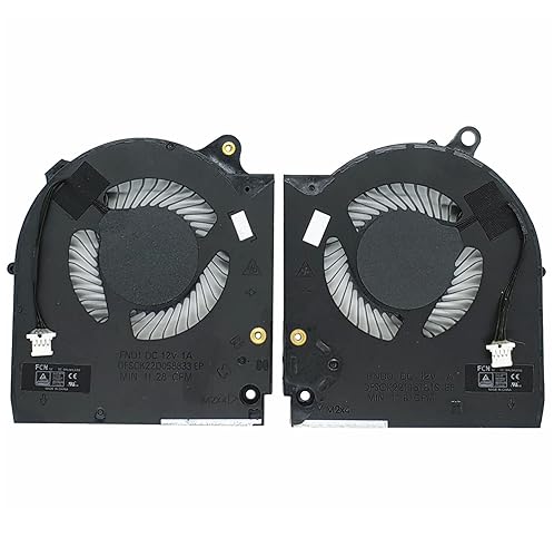 Fleshy Leaf Laptop CPU+GPU Cooling Fan for Dell Alienware M15 R5/R6 Ryzen 5/6 2021 Series, 12V, 4-Pin, 2 Fans
