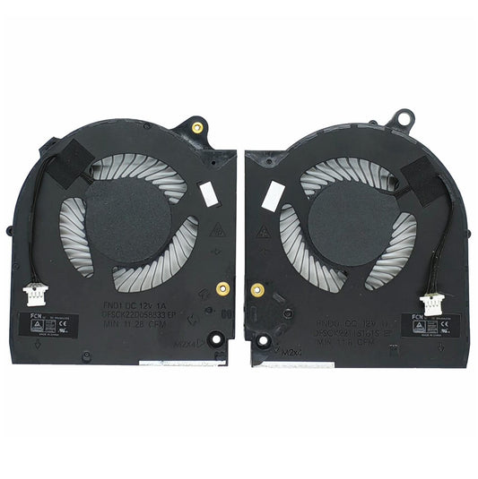 Fleshy Leaf Laptop CPU+GPU Cooling Fan for Dell Alienware M15 R5/R6 Ryzen 5/6 2021 Series, 12V, 4-Pin, 2 Fans