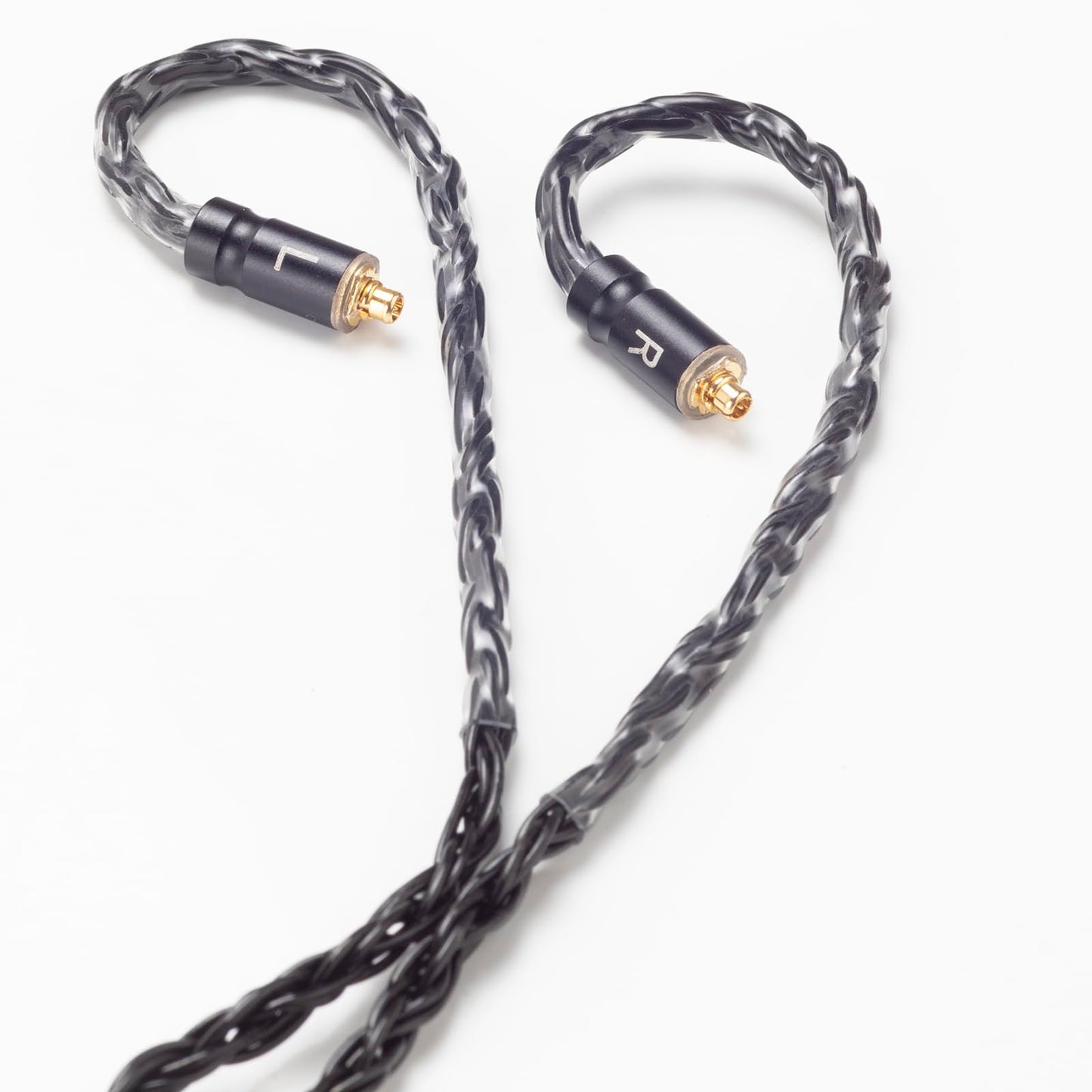 QZXYHYN 16 Core IEM Cable, 3.5MM Plug Silver-Plated Copper Headphone Upgrade Cable for TIN Audio T2 Pro T3 Shure SE215 SE535(Black, MMCX 3.5MM)