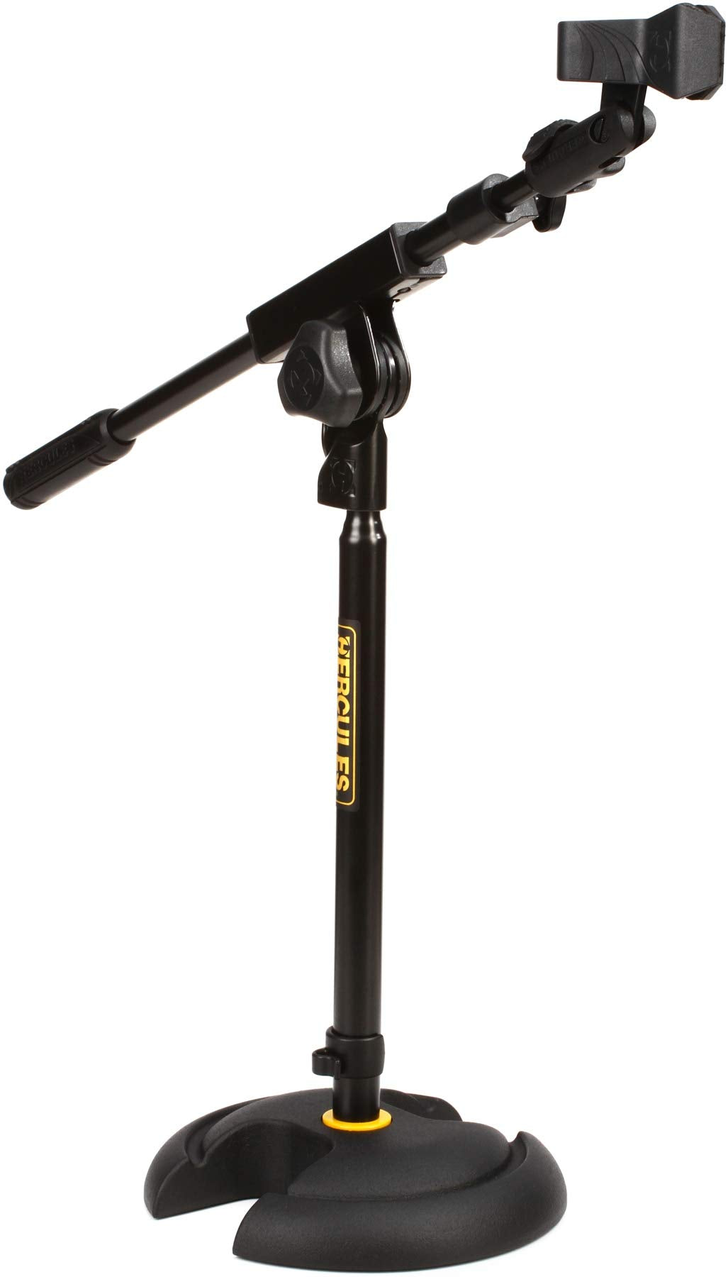 Hercules Stands MS120B Low Profile H Base Microphone Stand - with Boom Mic Clip