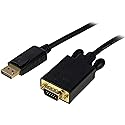 StarTech.com 6 ft DisplayPort to VGA Adapter Cable - DP to VGA Video Converter - Active DisplayPort to VGA Cable for PC 1920x1200 - Black
