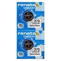 Renata 370 SR920W Batteries - 1.55V Silver Oxide 370 Watch Battery (2 Count)