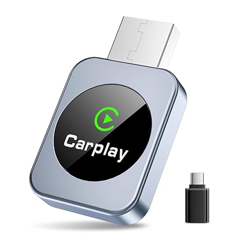 Wireless CarPlay Adapter for iPhone, 2026 Upgraded Carplay Dongle Converts Wired to Wireless, Plug & Play Auto Connect, Mini USB CarPlay Adapter