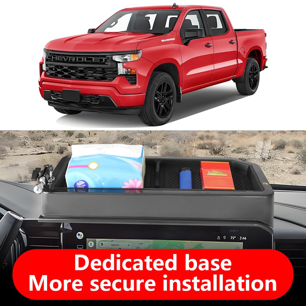 Car Phone Holder Center Console Organizer For Chevrolet Silverado 1500 2022-2026?2500HD 3500HD 2024-2026?GMC Sierra 1500 2022-2026?13.4" Screen?Auto