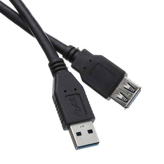 CableWholesale 3 feet USB 3.0 Extension Cable, Black, Type A Male/Type A Female Plug, A Male to A Female Super Speed USB Extension Cable, USB