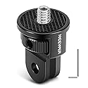 NEEWER Action Camera Mount Adapter with 1/4" Screw Aluminum Alloy Compatible with GoPro Hero 13 12 Insta360 X4 X3 DJI Osmo Pocket 3 Creator Combo