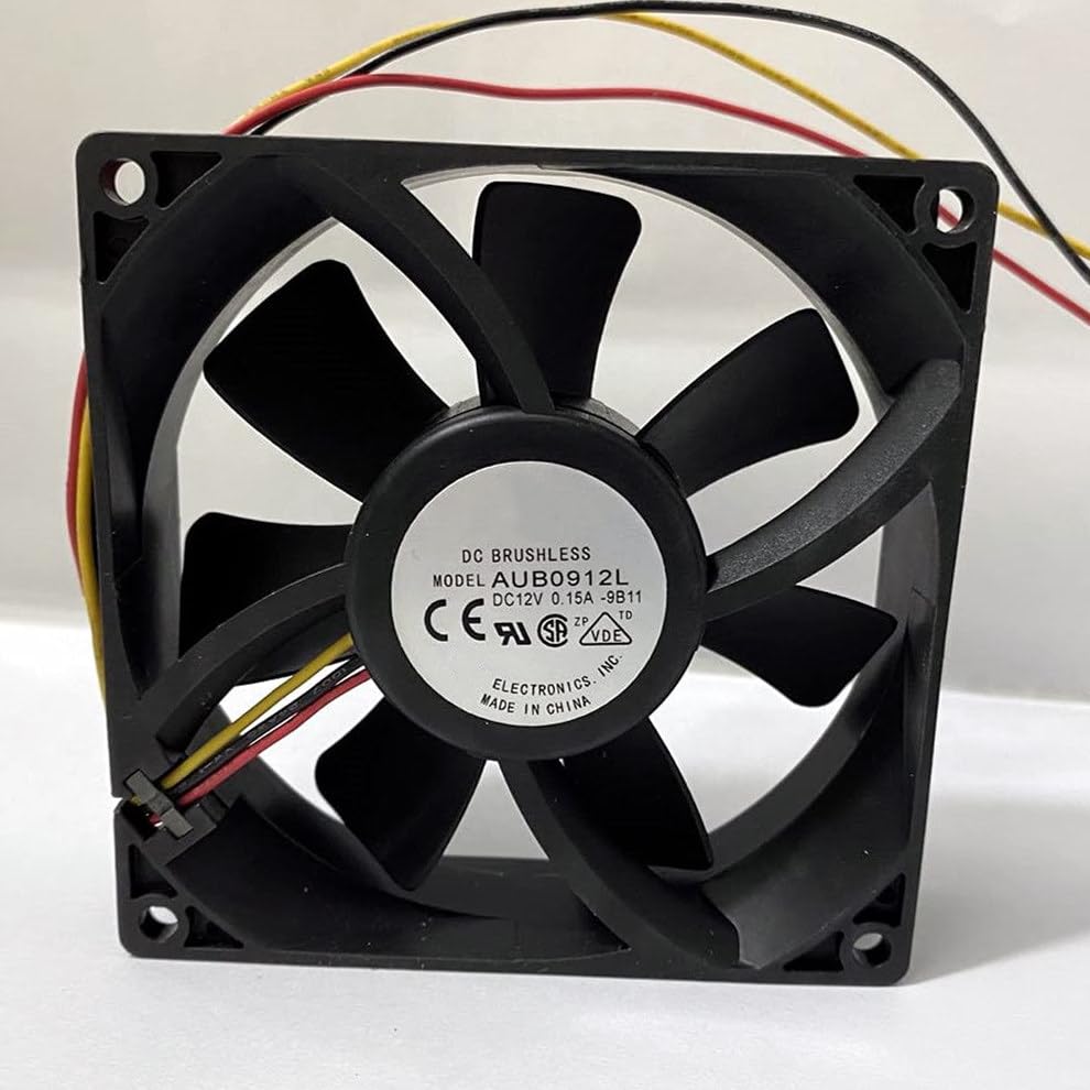 AUB0912L DC 12V 0.15A 90x90x25mm 3-Wire Cooling Fan