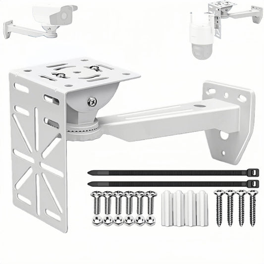 FINXRoll CCTV Security Camera Wall Mount - 11.81" Aluminum Bracket with 6.10x4.65x3.94" L Adapter Plate, Fits Dome/IP/PTZ Cameras, Easy DIY Install