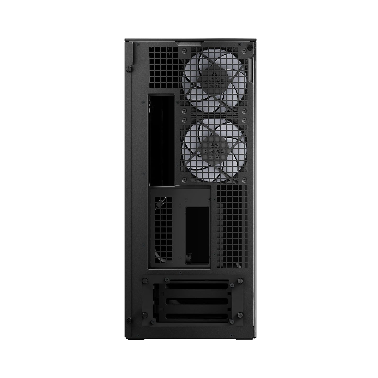 ARCTIC Xtender VG (Black) with Vertical GPU Mount - PC Case, Tempered Panorama Glass, 2 x 420 mm Radiator Support, Full Tower, Big Tower, E-ATX, 5X