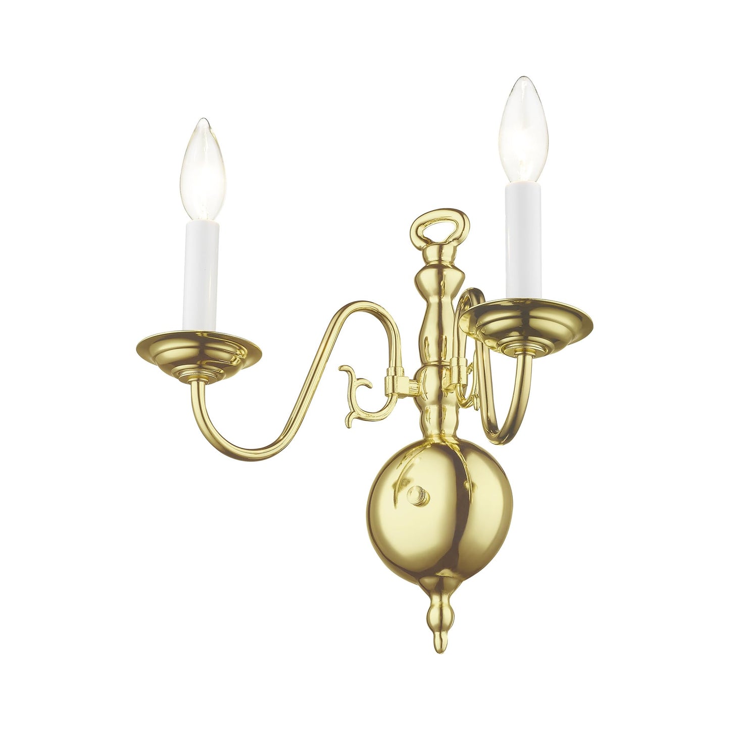 Livex Lighting 5002-02 Williamsburgh 2 Light Polished Brass Wall Sconce