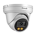 PANOOB 5MP PoE IP Dome Camera Outdoor, Wired Home Indoor Security Turret Camera, 2.8mm Lens 110° Wide Angle, Built-in Mic, AI Person Detection, Smart