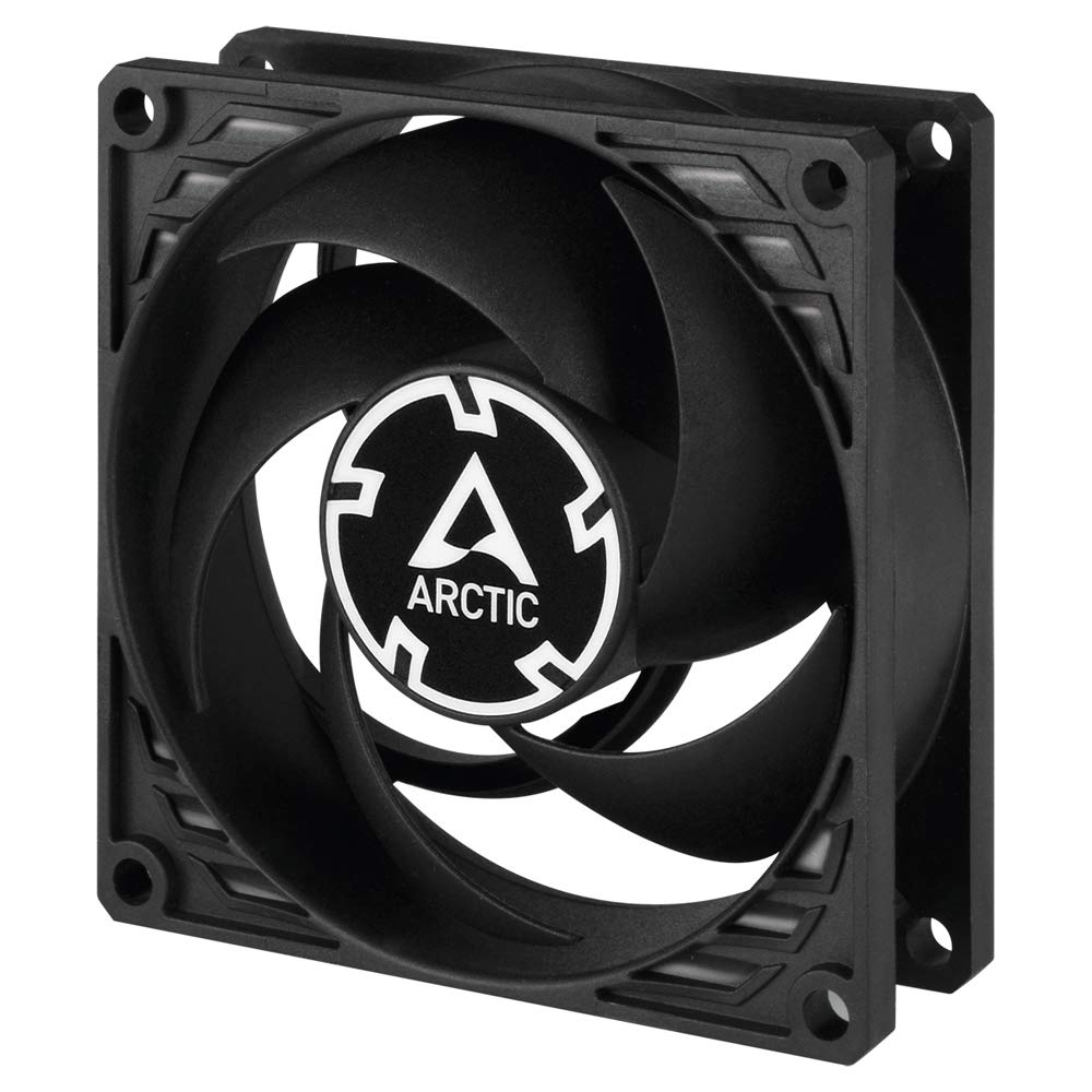 ARCTIC P8-80 mm Case Fan, Pressure-Optimised, Quiet Motor, Computer, Fan Speed: 3000 RPM - Black