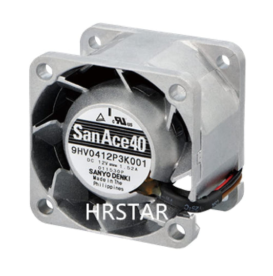HRSTAR Original New for Sanyo Denki 9HV0412P3K001 12V 1.50A 40X40X28MM 4-Wire Aluminum Frame Cooling Fan