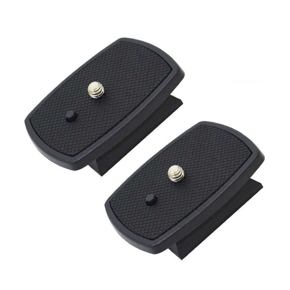 Harwerrel 2 Pack Tripod Quick Release Plate Camera Mount Adapter Replacement for Amazon Basics 60" Velbon CX-444 CX-888 CX-460 CX-460mini CX-470