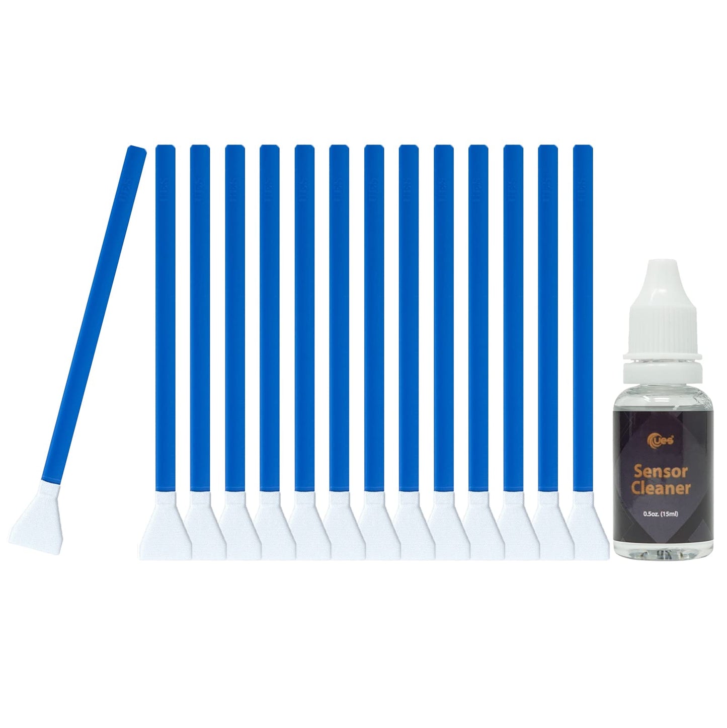 UES APS-C Sensor Cleaning Kit (APSC16) - 14pcs 16mm Sensor Cleaning Swabs & 15ml Alcohol-Free Sensor Cleaner - Compatible with Sony, Nikon, Canon