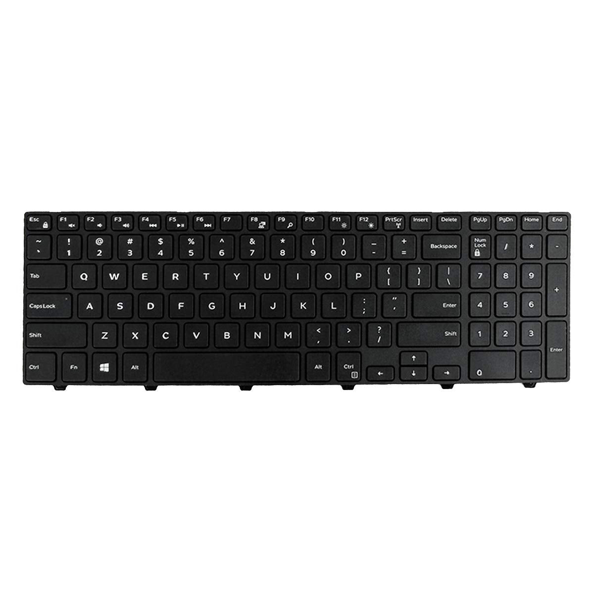 Laptop Replacement Keyboard for Dell Inspiron 15 3000 3541 3542 3543 3551 3558 3559 5000 5542 5545 5547 5548 5551 5555 5558 and 17 5000 Series US