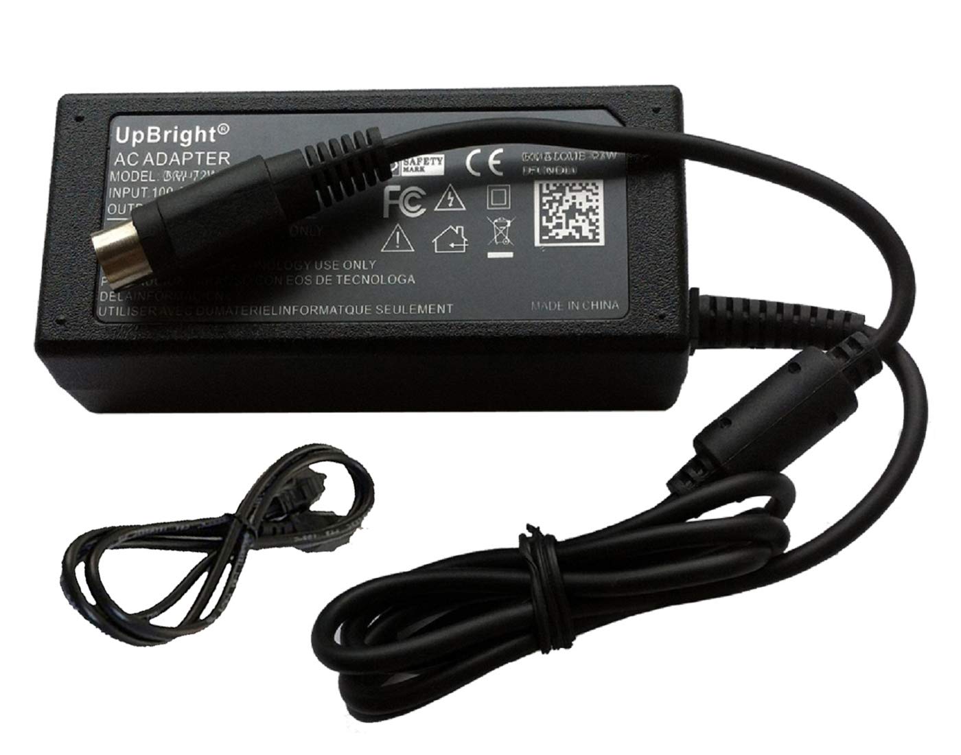 UpBright 3-Pin 24V AC/DC Adapter Compatible with Epson M335A TM-m30 M362C TM-m30II NT TM-T88IV 834 TMT88iv Thermal Receipt POS Printer M129H Haider…