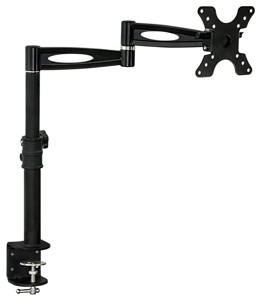 Mount-It! Single Monitor Arm Mount | Desk Stand | Heavy Duty Full Motion Height Adjustable | Fits 19 21 24 27 29 30 in VESA 75 100 Compatible Computer