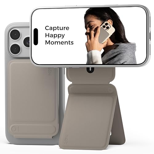 MOFT Phone Tripod Stand Selfie Stick for iPhone, Multi-Angles iPhone Stand, Lightweight & Portable Phone Holder, Strong Magnets, MOVAS Vegan Leather