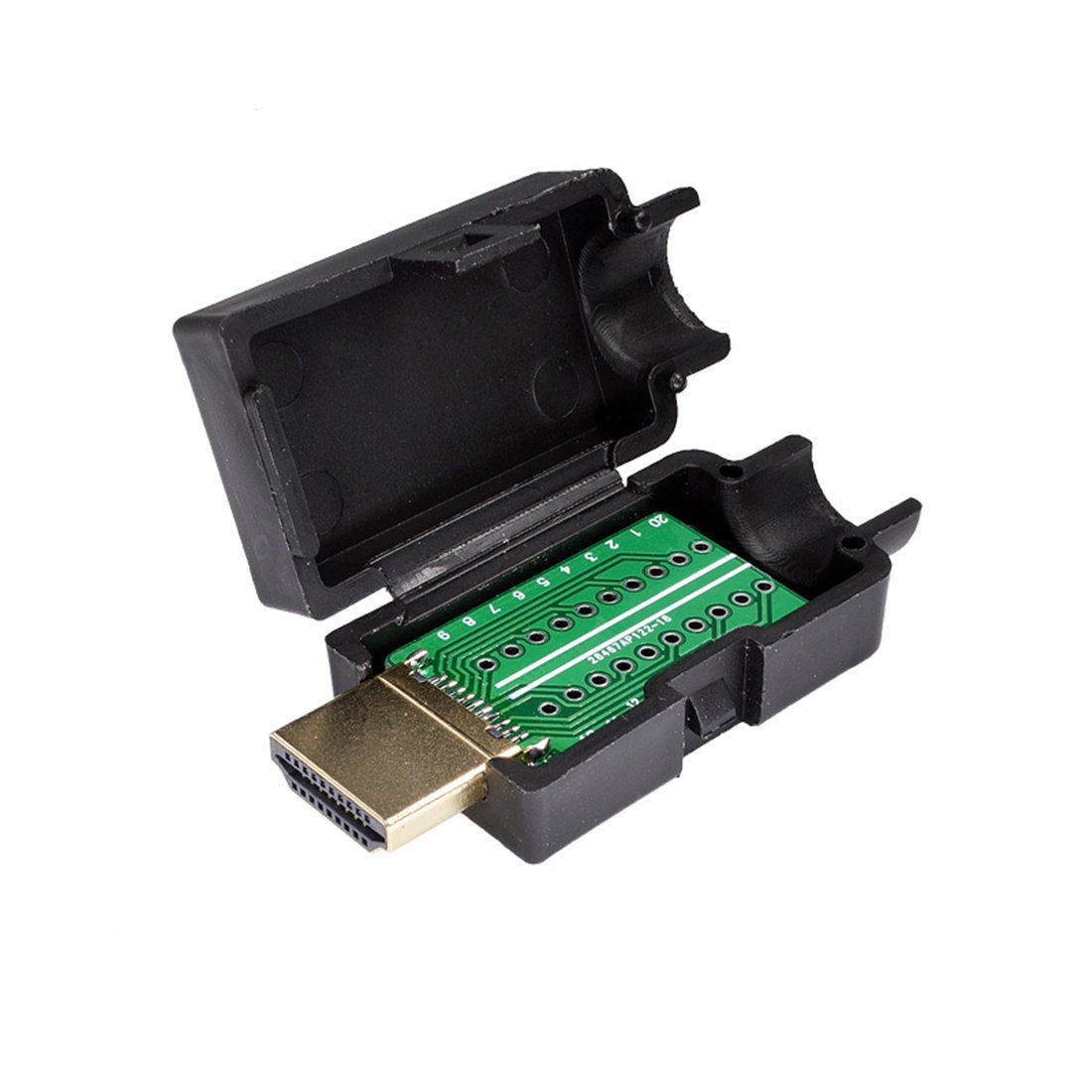 Oiyagai HDMI Male Breakout Adapter - Solder Wiring Terminal Board with Plastic Cover, Stereo Signal Repair for HD TVs, Monitors & DIY Projects
