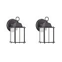 WISBEAM Outdoor LED Wall Lantern, 2 Packs Outdoor Porch Light Fixture, Aluminum Housing Plus Glass, Wet Location Rated, ETL Qualified, 3000K