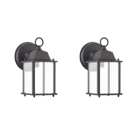 WISBEAM Outdoor LED Wall Lantern, 2 Packs Outdoor Porch Light Fixture, Aluminum Housing Plus Glass, Wet Location Rated, ETL Qualified, 3000K