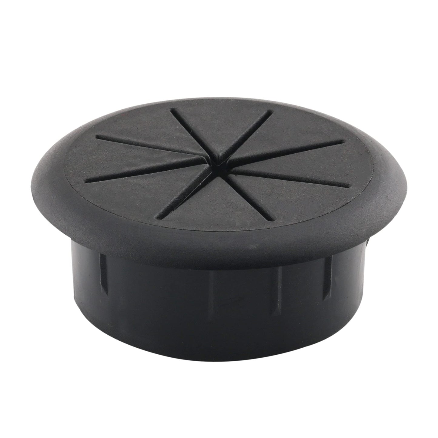HJGarden 2-inch Desk Cord Grommets Wire Desk Wire Cord Cable Grommets Hole Cover for Office PC Desk Cable Cord Organizer Plastic Cover 50MM, Black