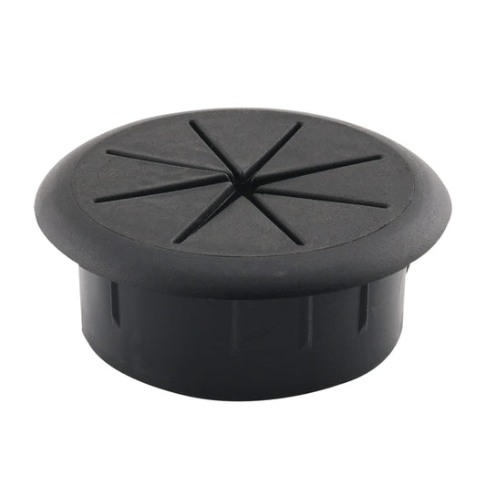 HJGarden 2-inch Desk Cord Grommets Wire Desk Wire Cord Cable Grommets Hole Cover for Office PC Desk Cable Cord Organizer Plastic Cover 50MM, Black