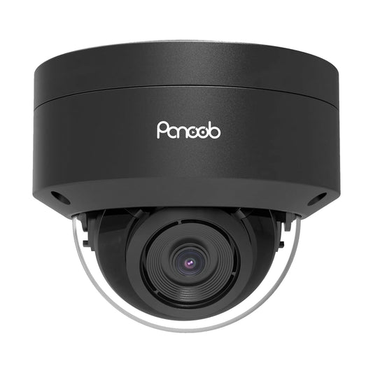 PANOOB 8MP PoE Vandal Dome Camera Outdoor Indoor with Mic, 4K H.265 IK10 Security IP Camera, Human Vehicle Detection, 100ft IR Night Vision, IP66 110°