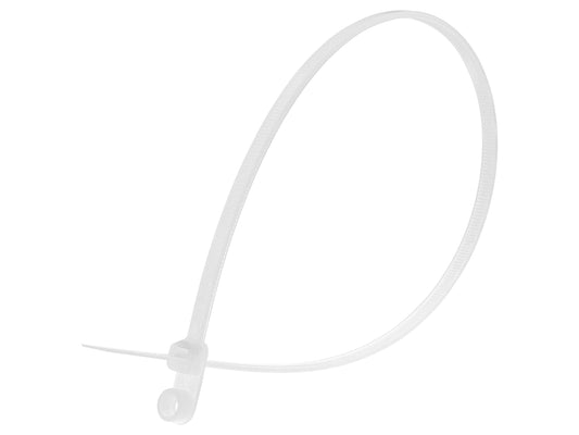 14 Inch Natural Standard Mount Head Cable Tie - 100 Pack