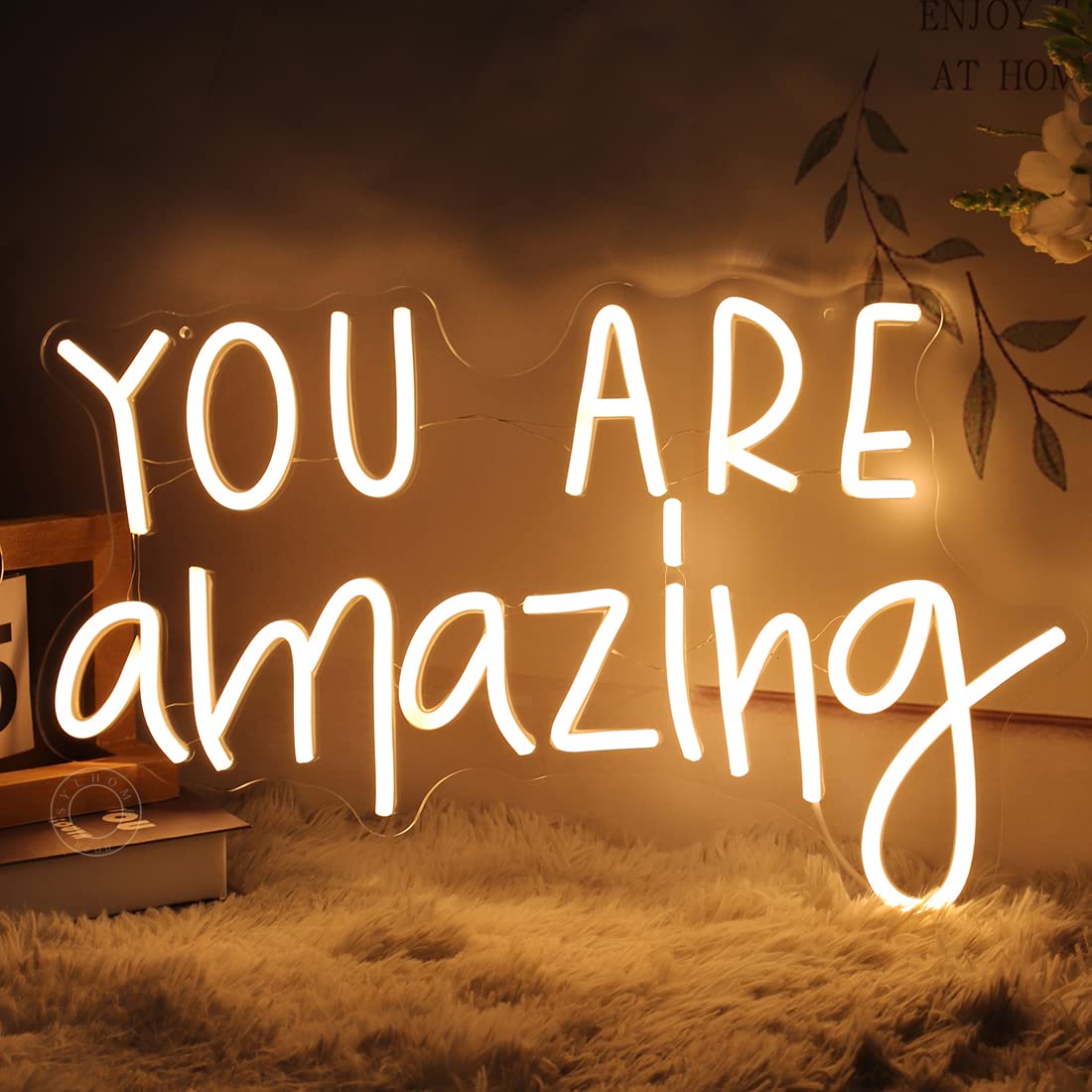 SYLHOME You Are Amazing LED Neon Light Sign 5V Girls Boys Bedroom Living Room Classroom Wall Decor Sign Hanging Smart Kid Birthday USB 16.9" X 10.6"