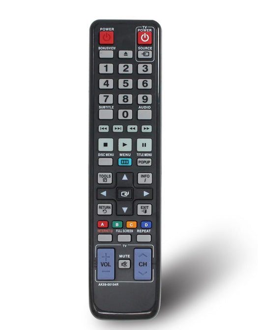AK59-00104R Replacement Remote Control for Samsung BD-C5500C BD- C5500 BD-C5500C BD-C6500 BD-D5700 BD-C5900 BD-C6900 BD-C6800 Blu-Ray BD DVD Player