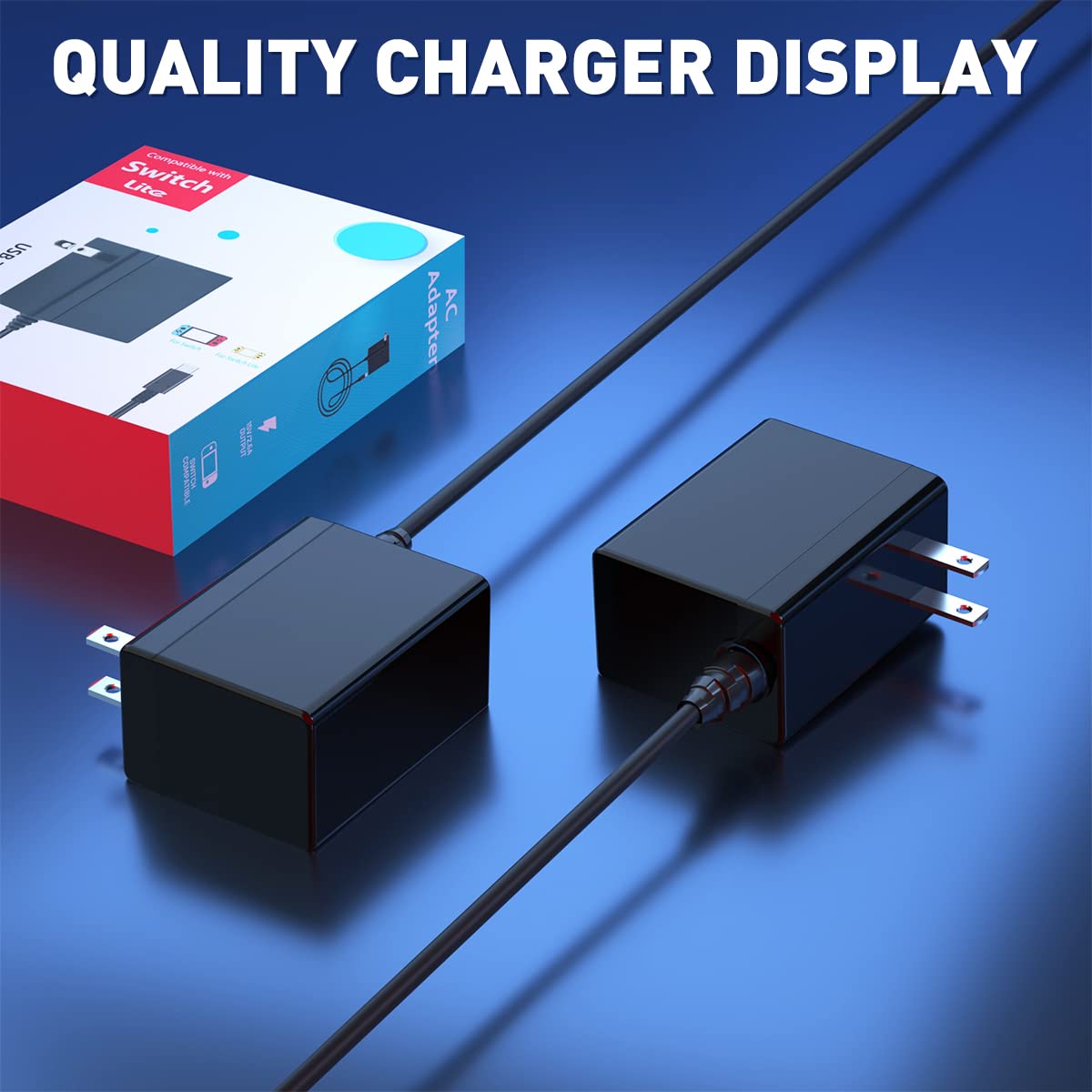 Charger for Nintendo Switch with 5FT Charging Cable, AC Power Supply Adapter for Nintendo Switch/LITE/OLED Work as Original Charger, Support Switch TV Dock Mode Output 15V2.6A USB C Chargers