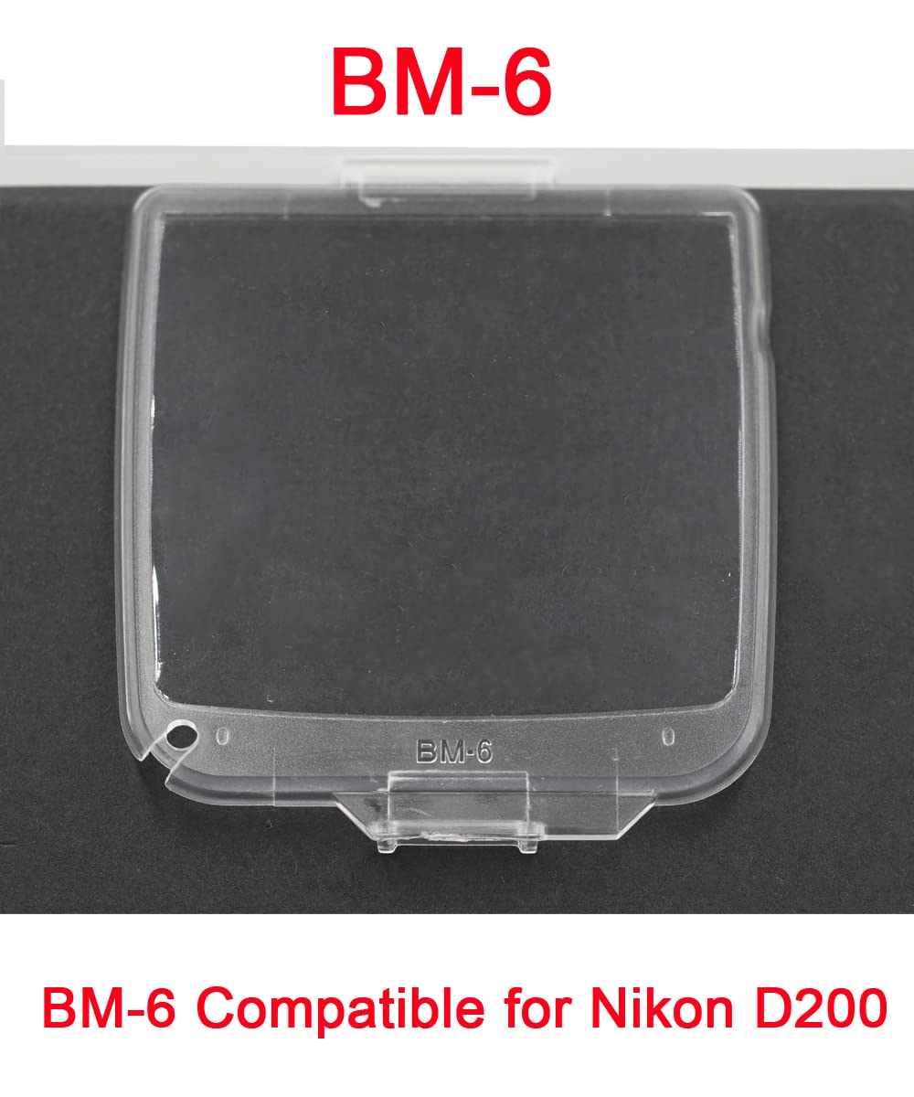 FANZR Screen Protective Cover Compatible for Nikon D200 Camera (BM-6), Transparent ABS Anti-Scratch Screen Protector (2 pack)