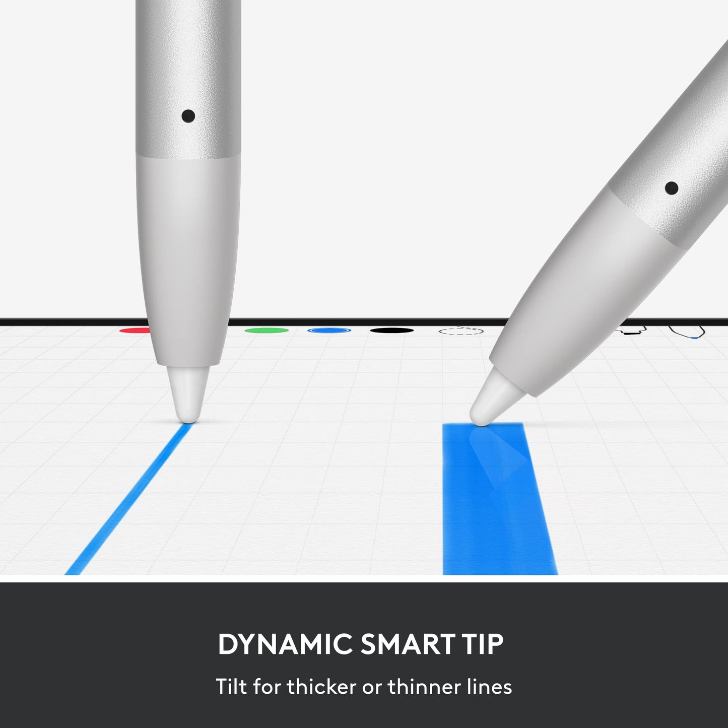 Logitech Crayon Digital Pencil iPad, USB C Port Compatibility Only - Silver