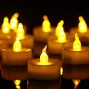 Anziner Tea Lights,50 Pack Flameless LED Tealight Candles,Realistic Flickering Warm Yellow Battery Operated LED Tea Lights Candles. Ideal for Parties