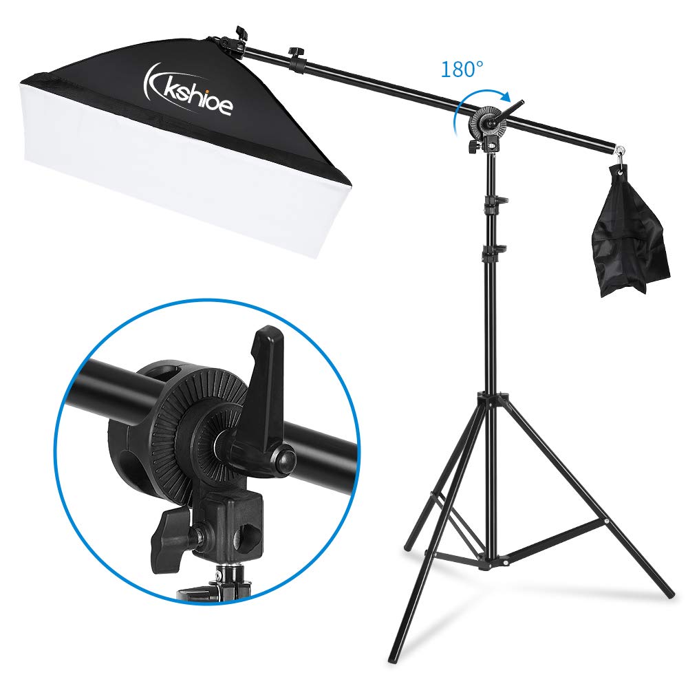 Kshioe Photography Lighting Kit, 6.5x10feet/2x3m Backdrops Stand Support System, 5 in 1 reflectors, 1600w 5500k Umbrellas Softbox Continuous Lighting