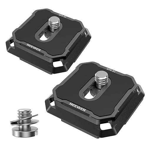 NEEWER 2 Pack Quick Release Plate Kit, 38mm QR Camera Mounting Adapter Compatible with Arca Swiss, Tripod Mount to Shoulder Strap Quick Switch Anti