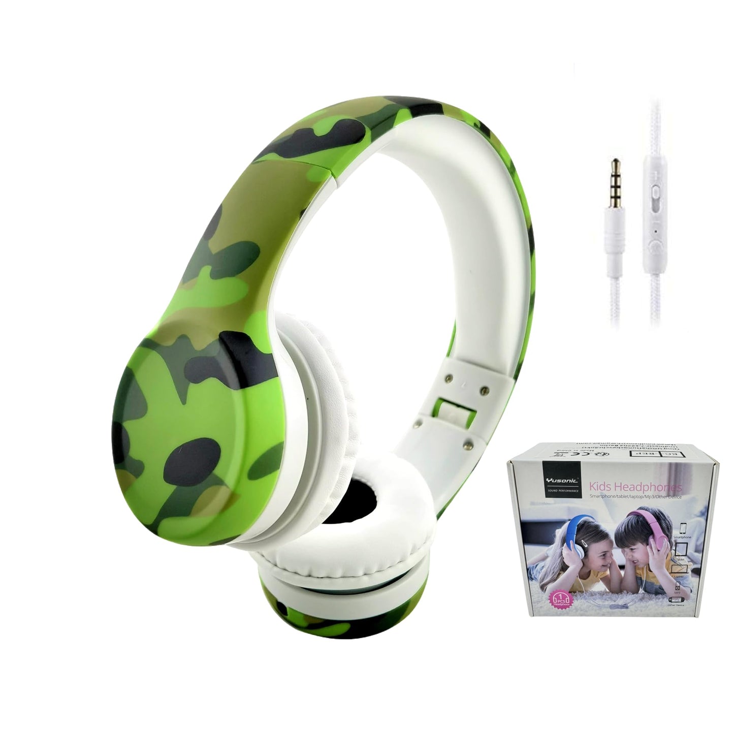 YUSONIC Kids Headphones with Cord, Toddler Headphones with Sharing Function, 85dB/93dB Safe Volume Limit, for Toddler Children Baby Boys Girls…