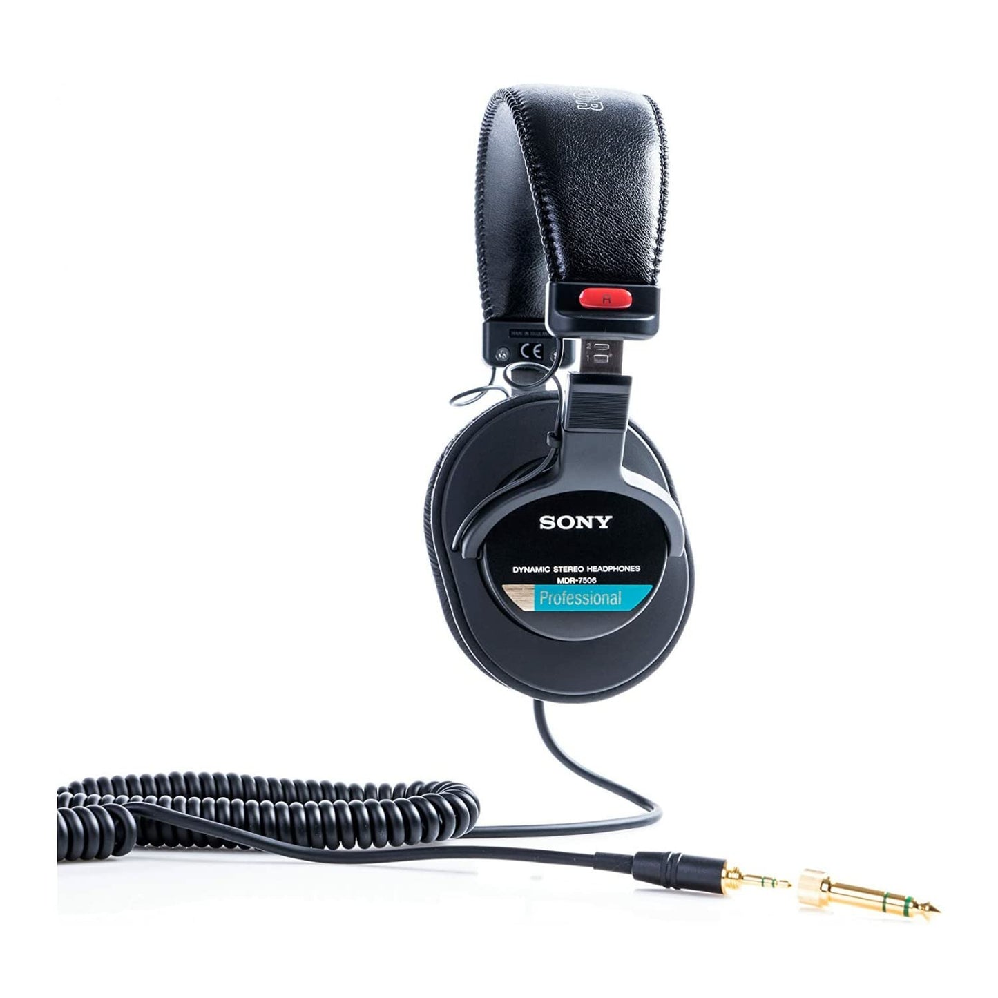 Sony MDR7506 Folding Professional Closed Ear Headphones Bundle with Knox Gear Nylon Braided 3.5mm Audio Extension Cable (2 Items)