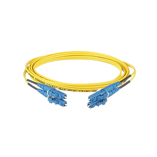 Panduit Duplex OS2 Singlemode Fiber Optic Patch Cord, 9 µm Core, LC Duplex Connectors, 3.28 ft (1 m) L, Riser (OFNR)