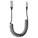 Coiled Lightning Cable Apple Carplay Compatible [Apple MFi Certified] Retractable iPhone Charger with Data Sync, Short iPhone Charger Cord…