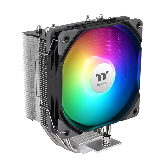 Thermaltake UX400 ARGB CPU Cooler; 4xØ6mm Copper Heatpipes; 120mm PWM Fan; 700~1800 RPM; Intel/AMD Compatible; Single Tower; 240W TDP; Black