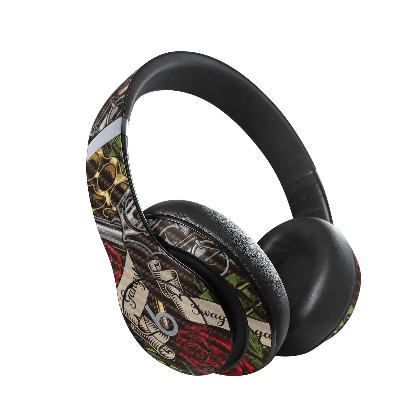 MightySkins Carbon Fiber Skin Compatible with Beats Studio Pro - Gangster Life | Protective, Durable Textured Carbon Fiber Finish | Easy to Apply